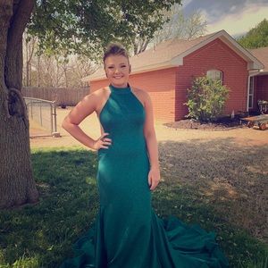 Jovani high neck mermaid prom dress